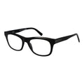 Ermenegildo Zegna Men's Black Acetate Oval Full-Rim Eyeglass Frames