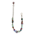 Dolce & Gabbana Women's Multicolor Murano Glass Bead Brass Necklace Silver-Tone Logo