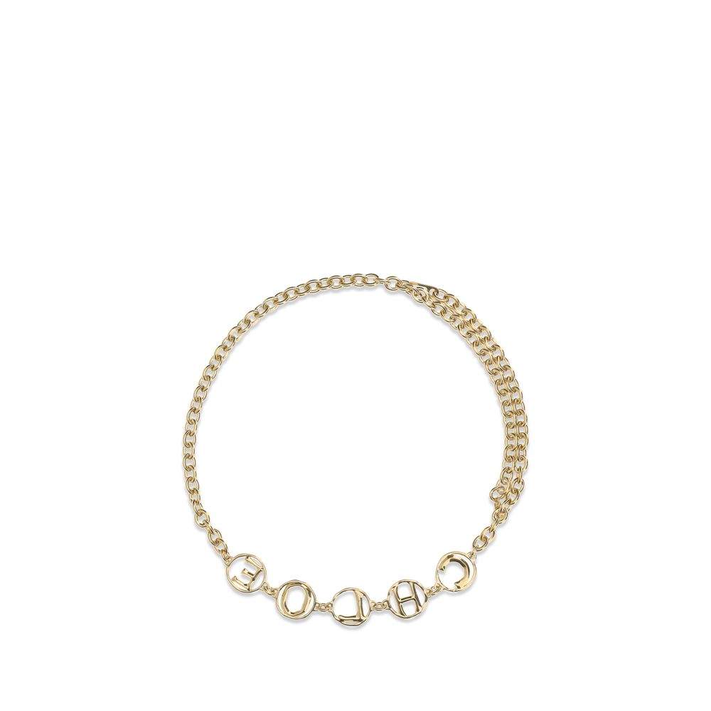 Chloé Women's Script Jewel Brass High-Waist Belt
