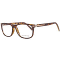 Ermenegildo Zegna Men's Brown Plastic Rectangle Full-Rim Eyeglass Frames