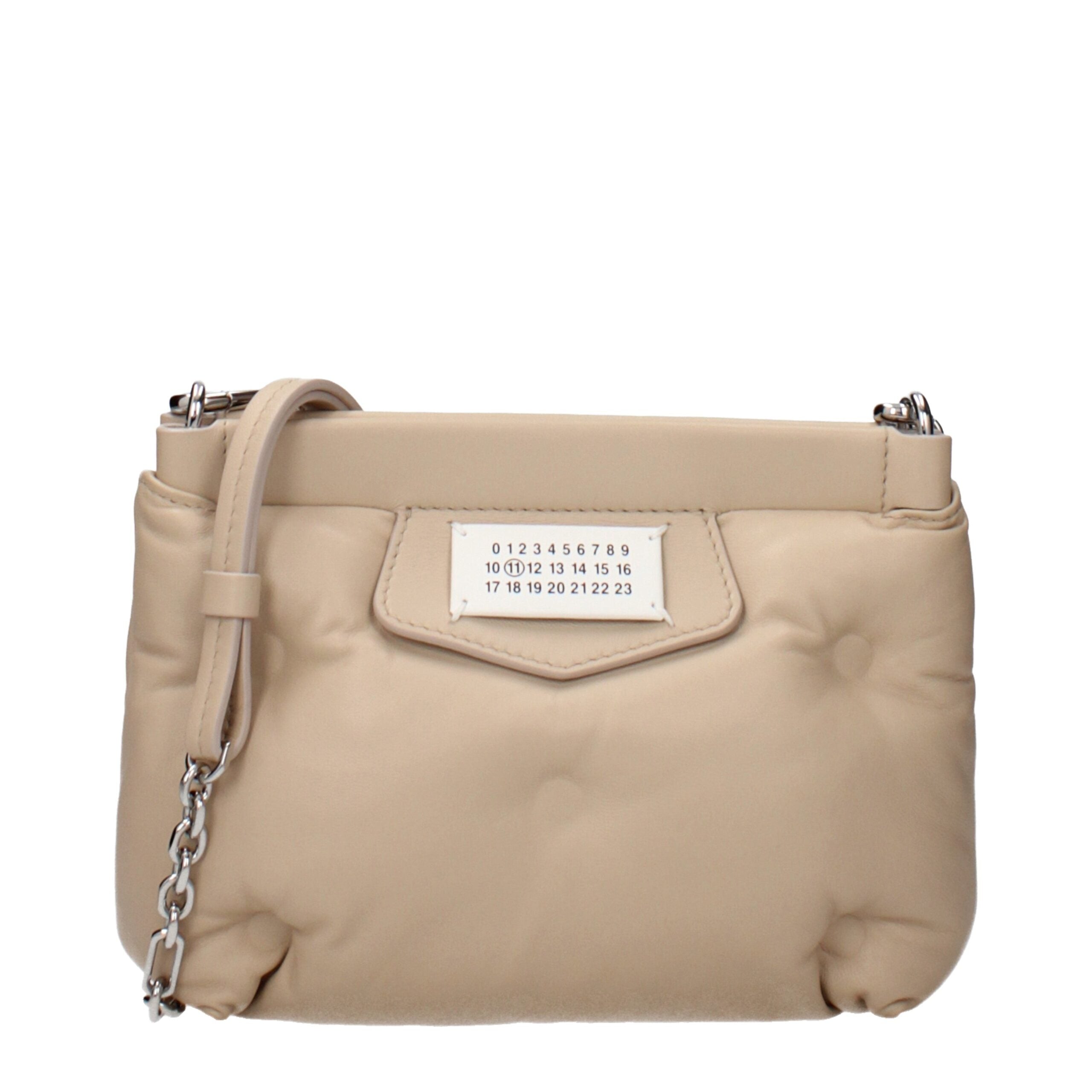 Maison Margiela Women's Beige Leather Crossbody Bag