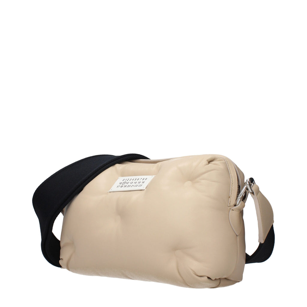 Maison Margiela Women's Beige Leather Clutch Shoulder Bag