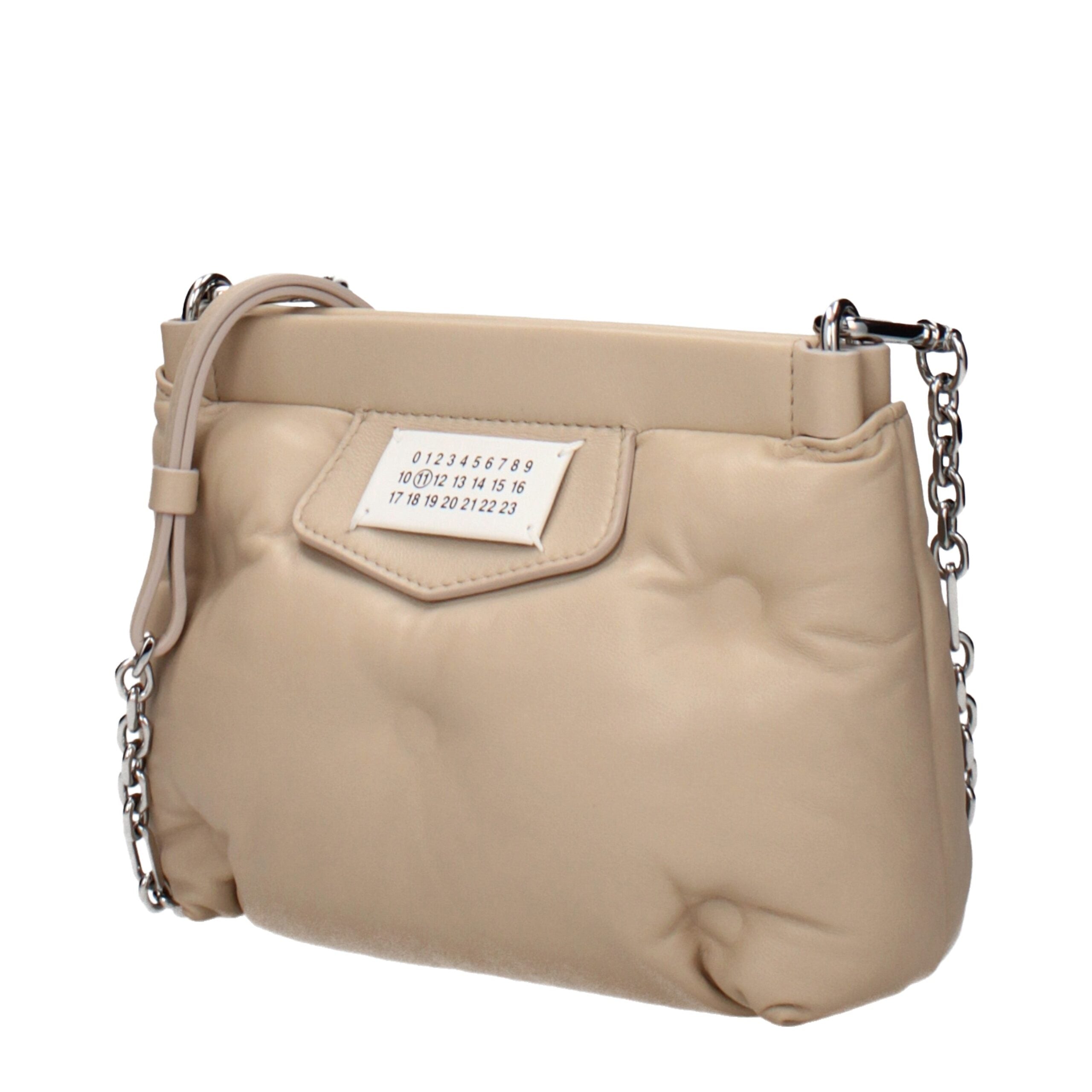 Maison Margiela Women's Beige Leather Crossbody Bag