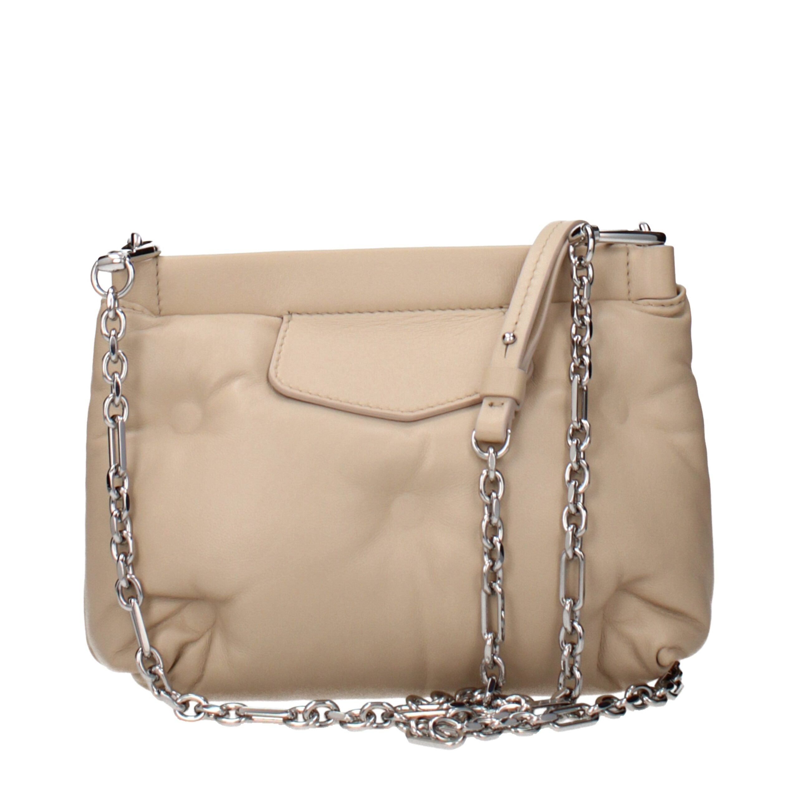 Maison Margiela Women's Beige Leather Crossbody Bag