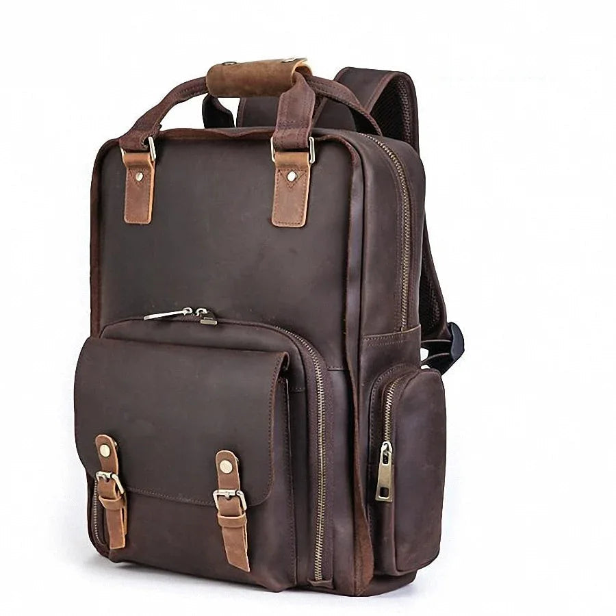 Steel Horse Leather Gaetano Full Grain Leather DSLR Camera Backpack