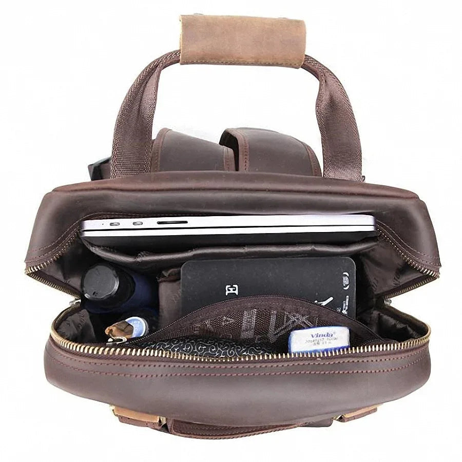 Steel Horse Leather Gaetano Full Grain Leather DSLR Camera Backpack