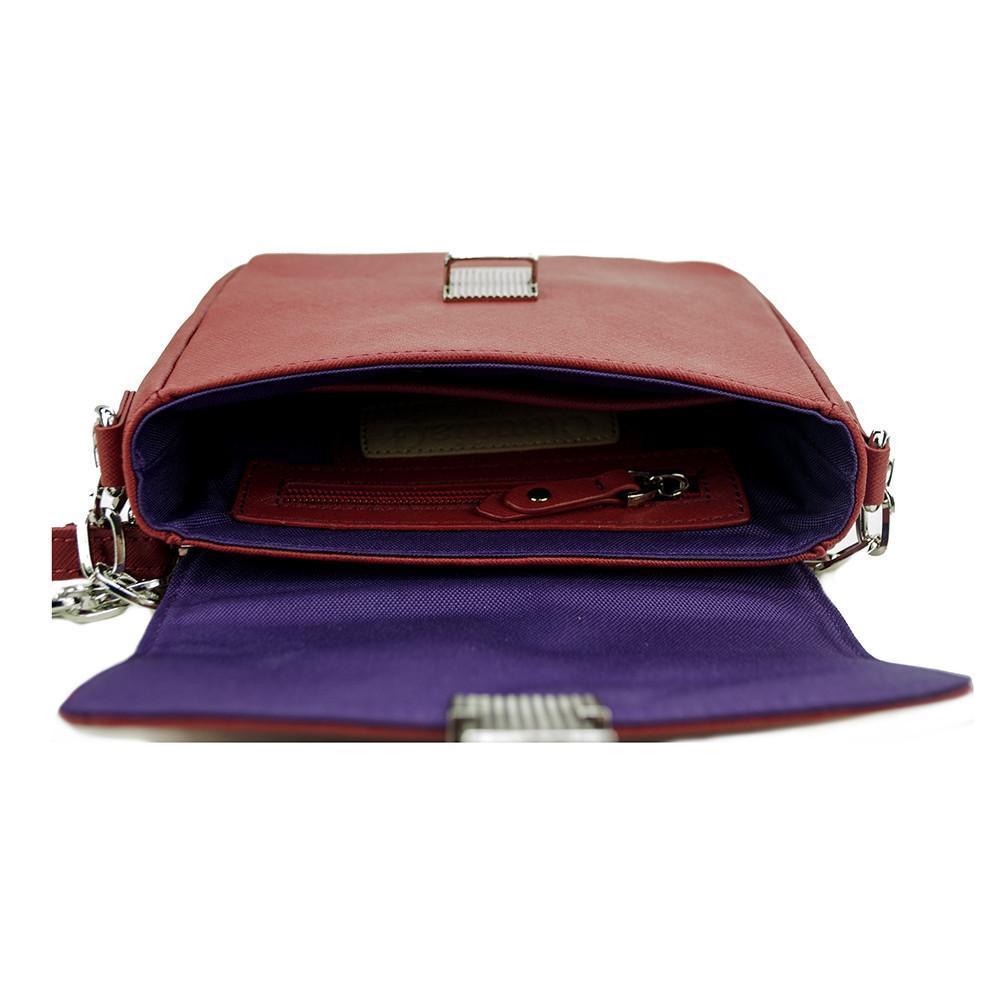 Women's ClaudiaG Tiny Genuine Leather Crossbody Bag — Cabernet