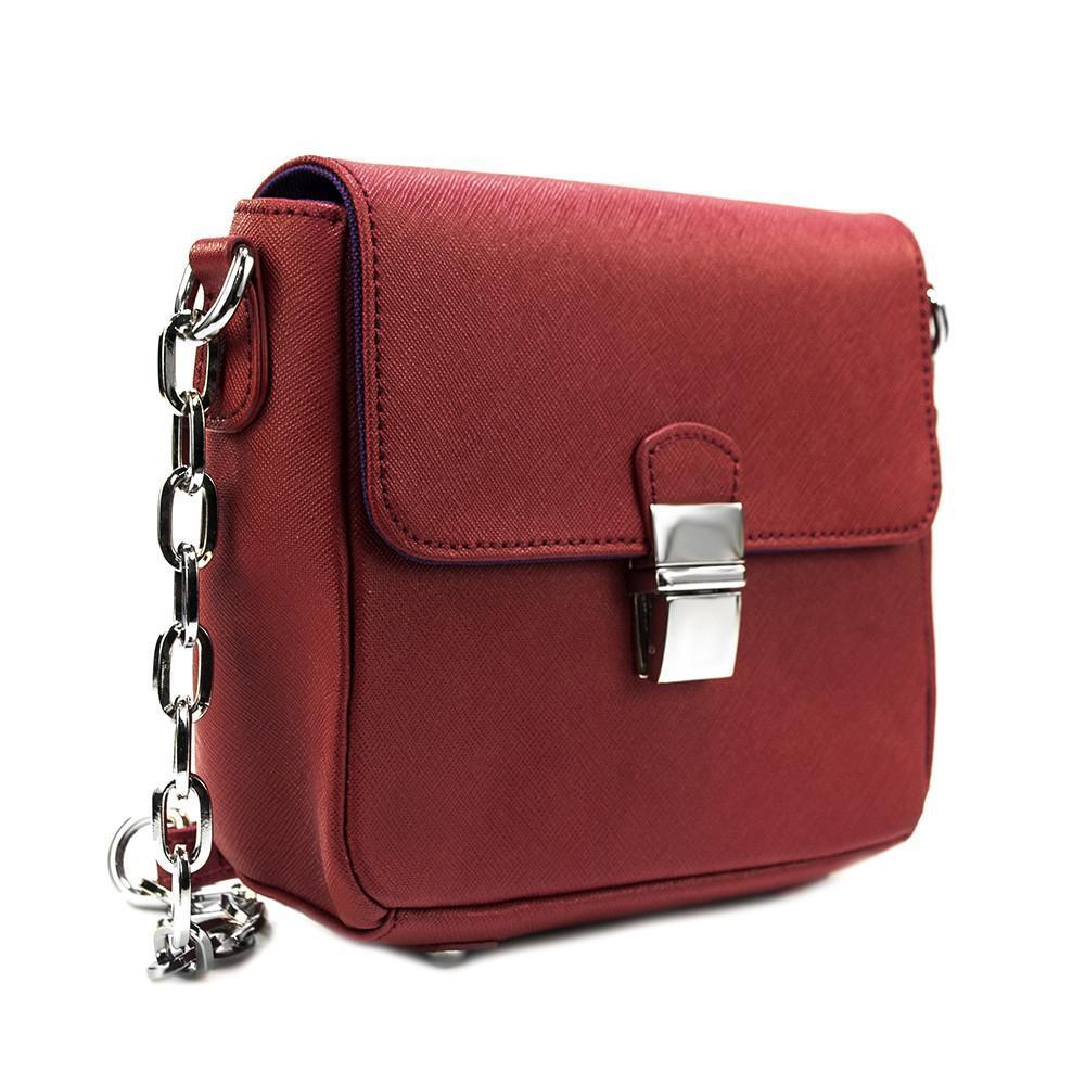 Women's ClaudiaG Tiny Genuine Leather Crossbody Bag — Cabernet