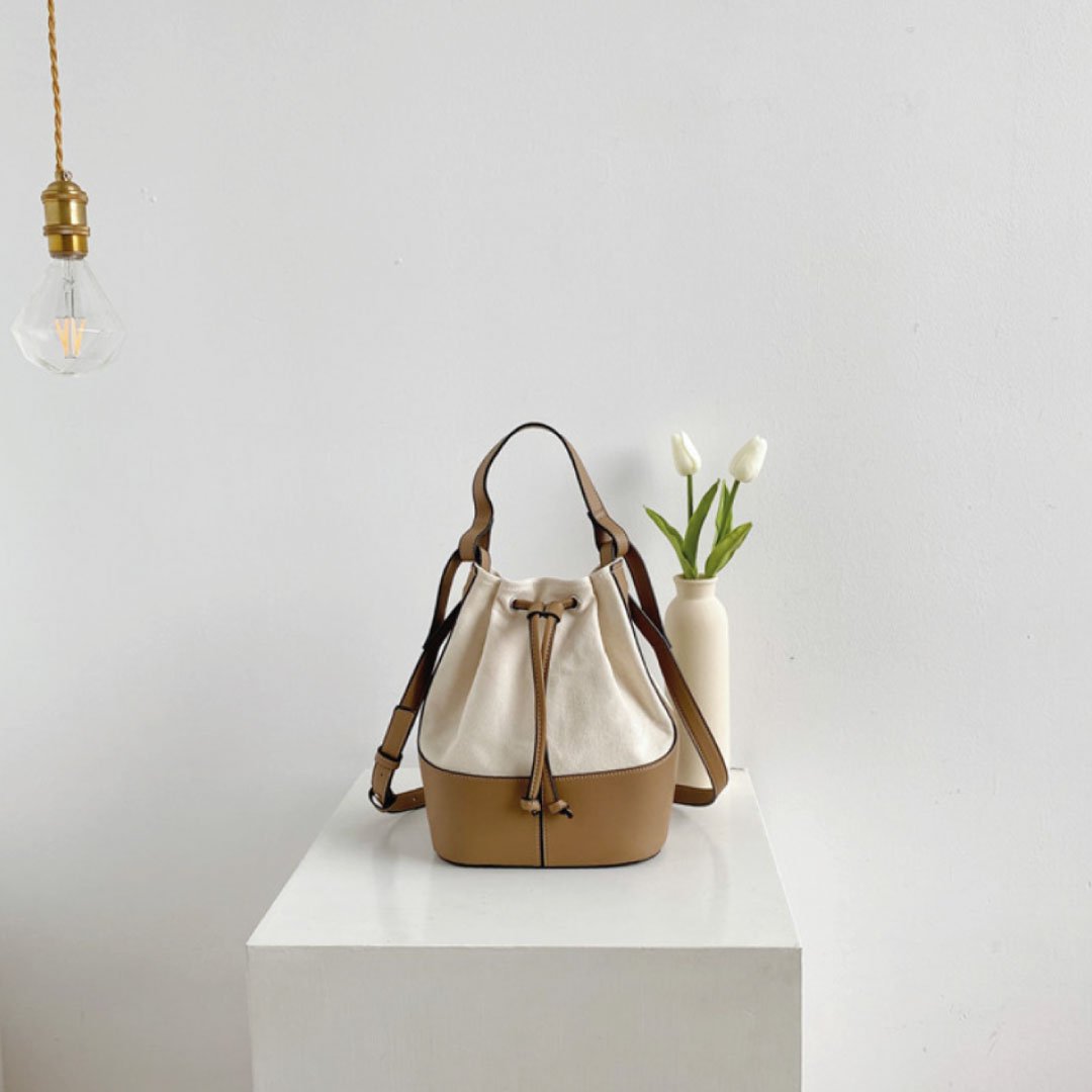Women's ClaudiaG Sabine Vegan Leather & Canvas Drawstring Bag