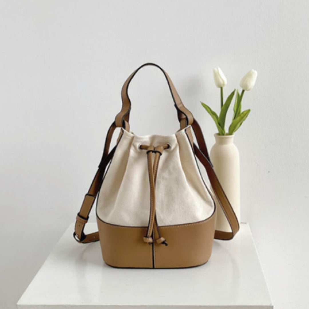 Women's ClaudiaG Sabine Vegan Leather & Canvas Drawstring Bag