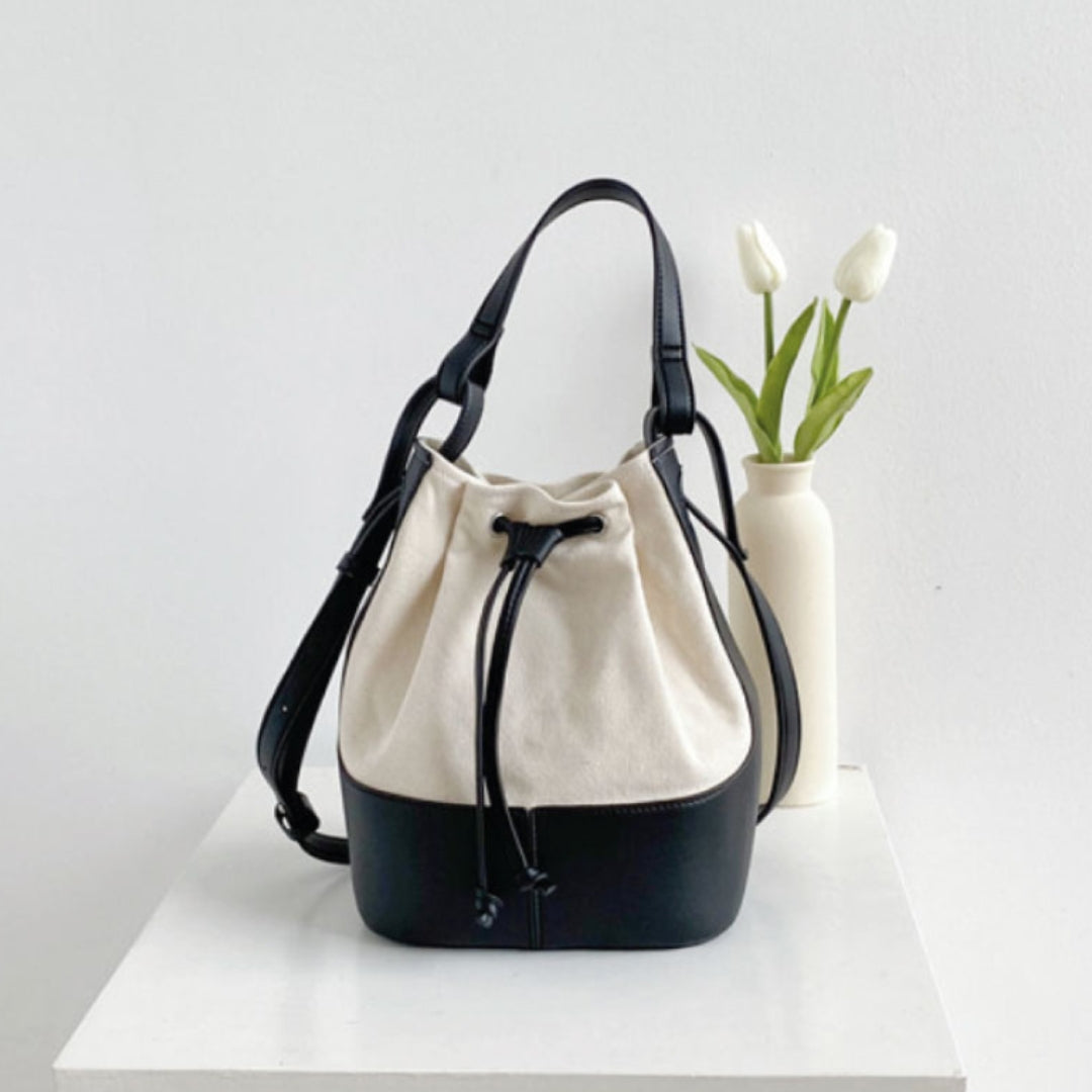 Women's ClaudiaG Sabine Vegan Leather & Canvas Drawstring Bag