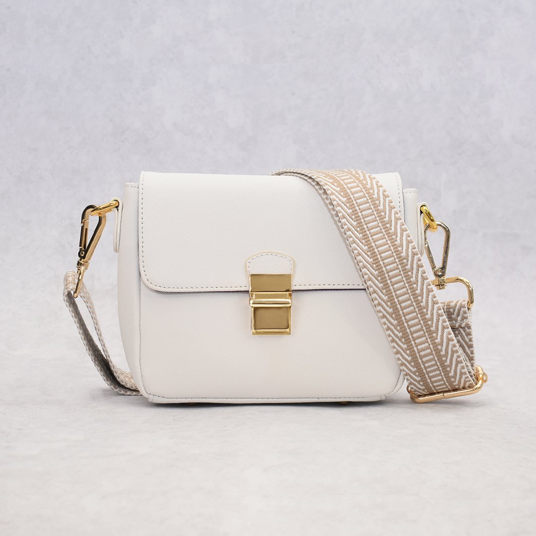 Women's ClaudiaG Tiny Genuine Leather Crossbody Bag — White