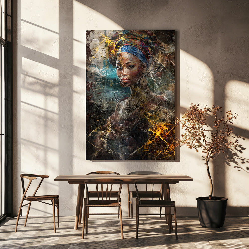 African Art Illustration Wallart 067