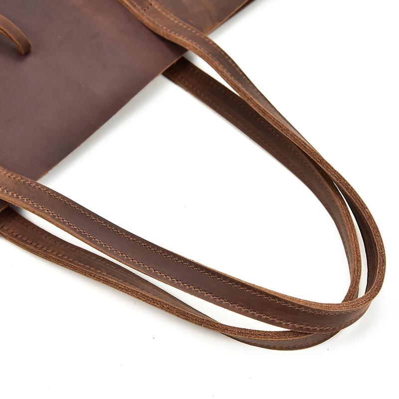 Women's Steel Horse Leather Taavi Handcrafted Crazy Horse Leather Tote Bag