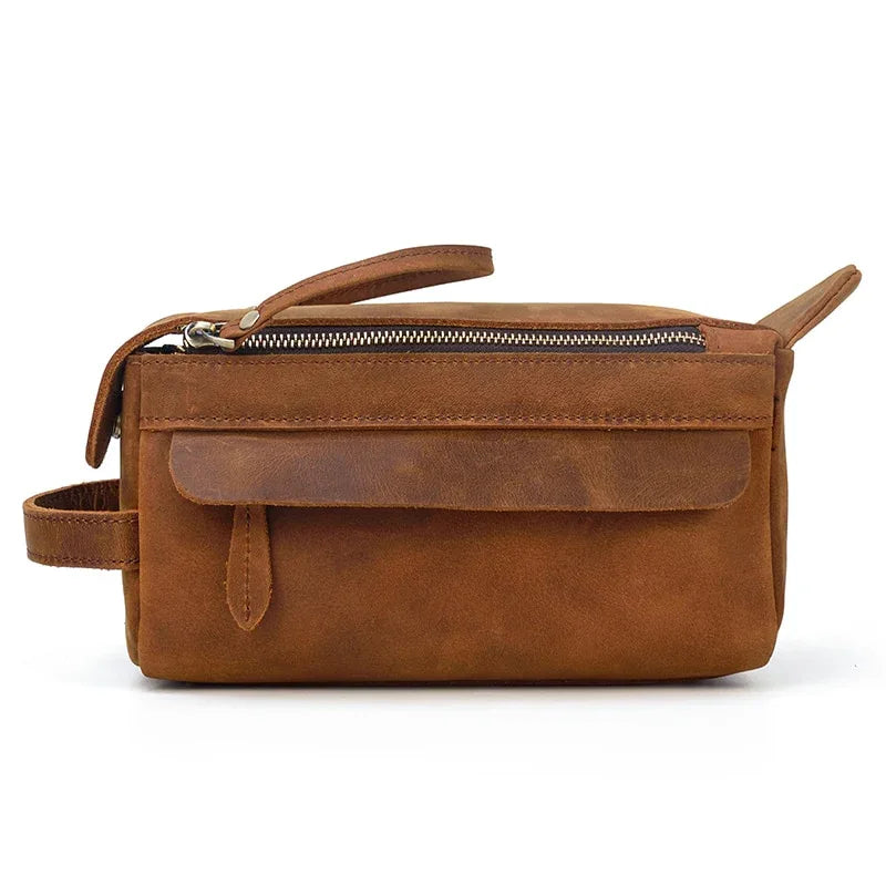 Men's Steel Horse Leather Dado Handmade Leather Dopp Kit