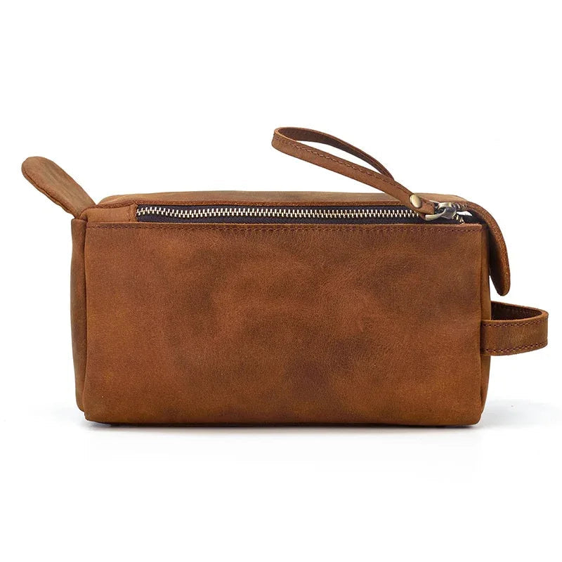 Men's Steel Horse Leather Dado Handmade Leather Dopp Kit