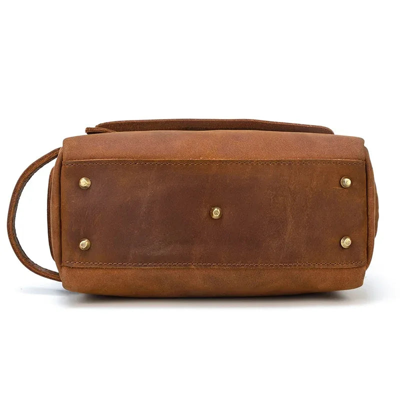 Men's Steel Horse Leather Dado Handmade Leather Dopp Kit