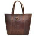 Women's Steel Horse Leather Taavi Handcrafted Crazy Horse Leather Tote Bag
