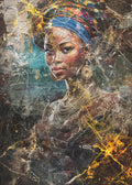 African Art Illustration Wallart 067