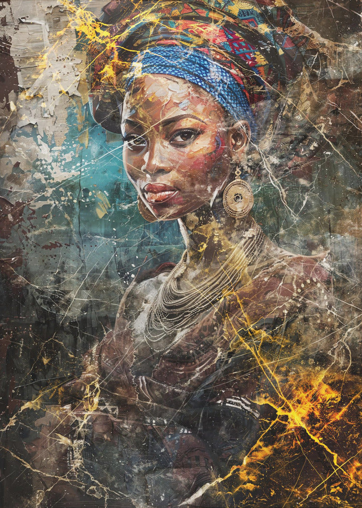 African Art Illustration Wallart 067